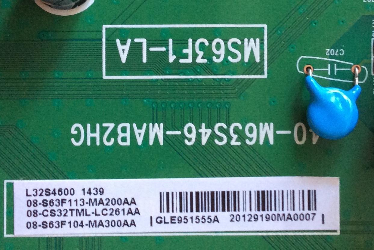 MAIN / TCL 08-CS32TML-LC261AA / 08-S63F113-MA200AA / 08-S63F104-MA300AA / 40-M63S46-MAB2HG / MODELO L32S4600	 - Imagen 3